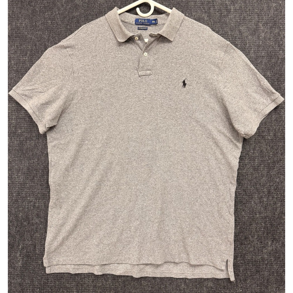 Polo Ralph Lauren Custom Slim Fit Gray Polo Shirt Men's XXL Classic Pony